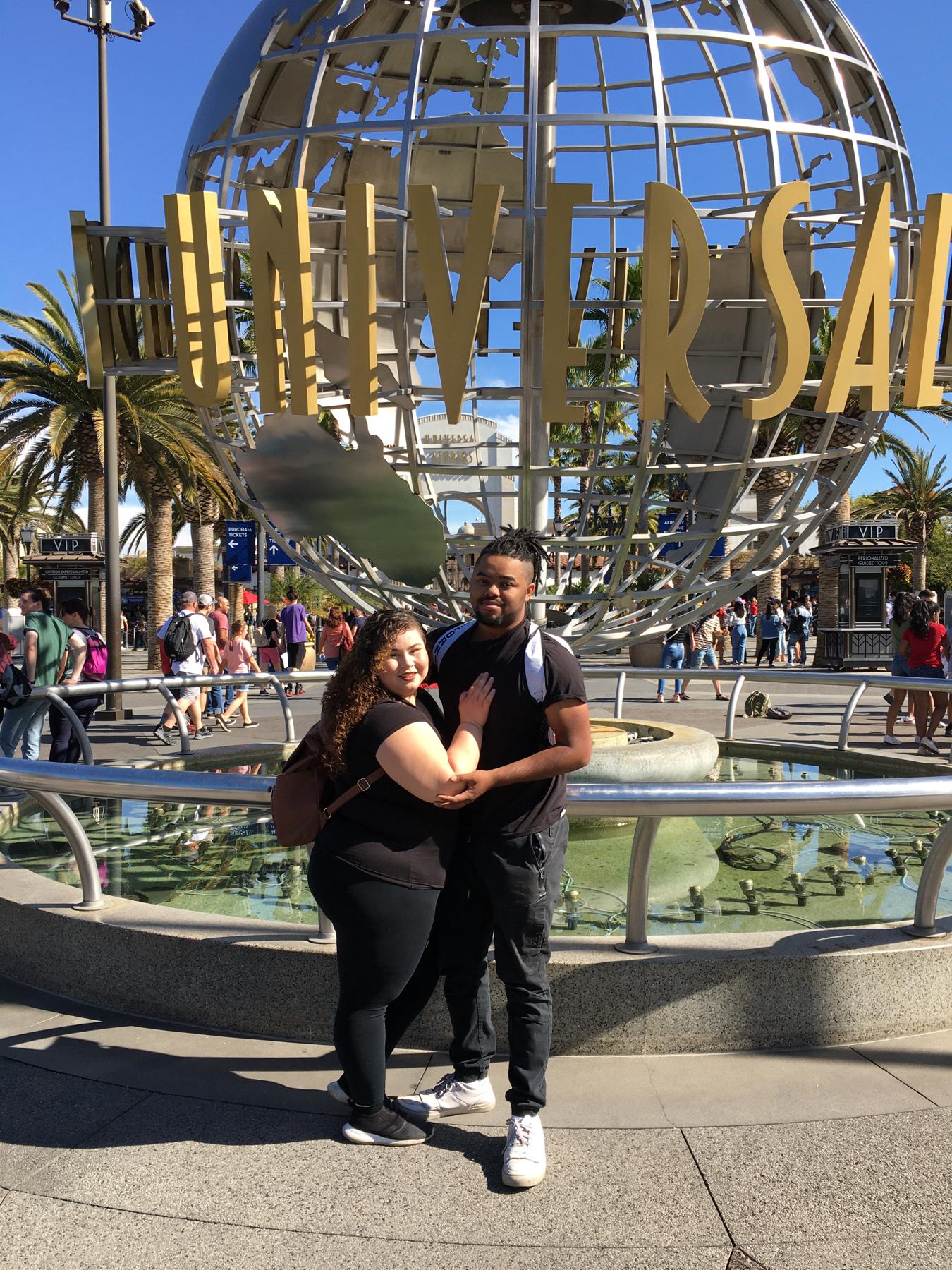 Our first time together at universal studios!