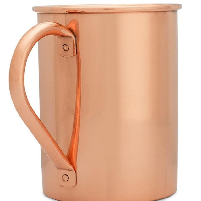 Moscow Mule Copper Mug by Copper Mules – Handcrafted Pure Copper - Smooth Finish - Classic Riveted Handle - Holds 16oz