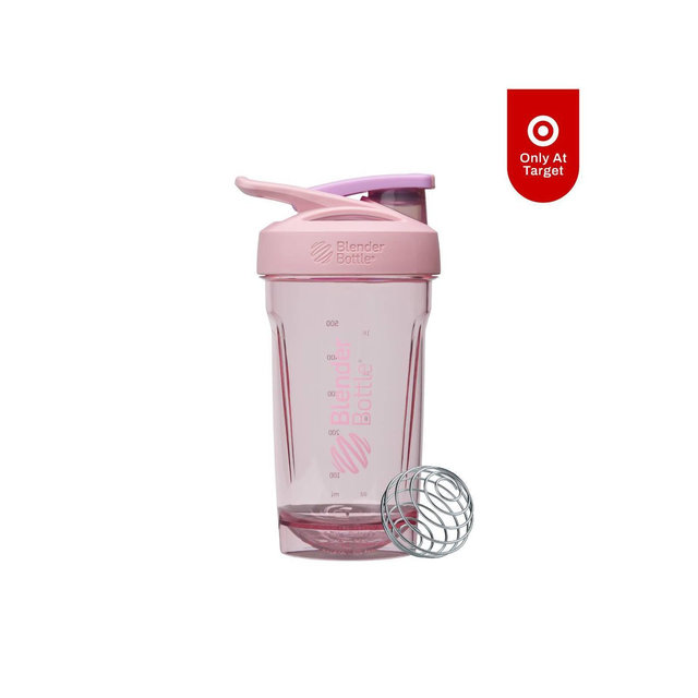 BlenderBottle 24oz Plastic Strada Tritian Water Bottle - Pink