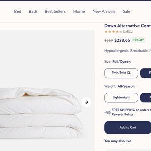 Brooklinen- Down Alternative Comforter