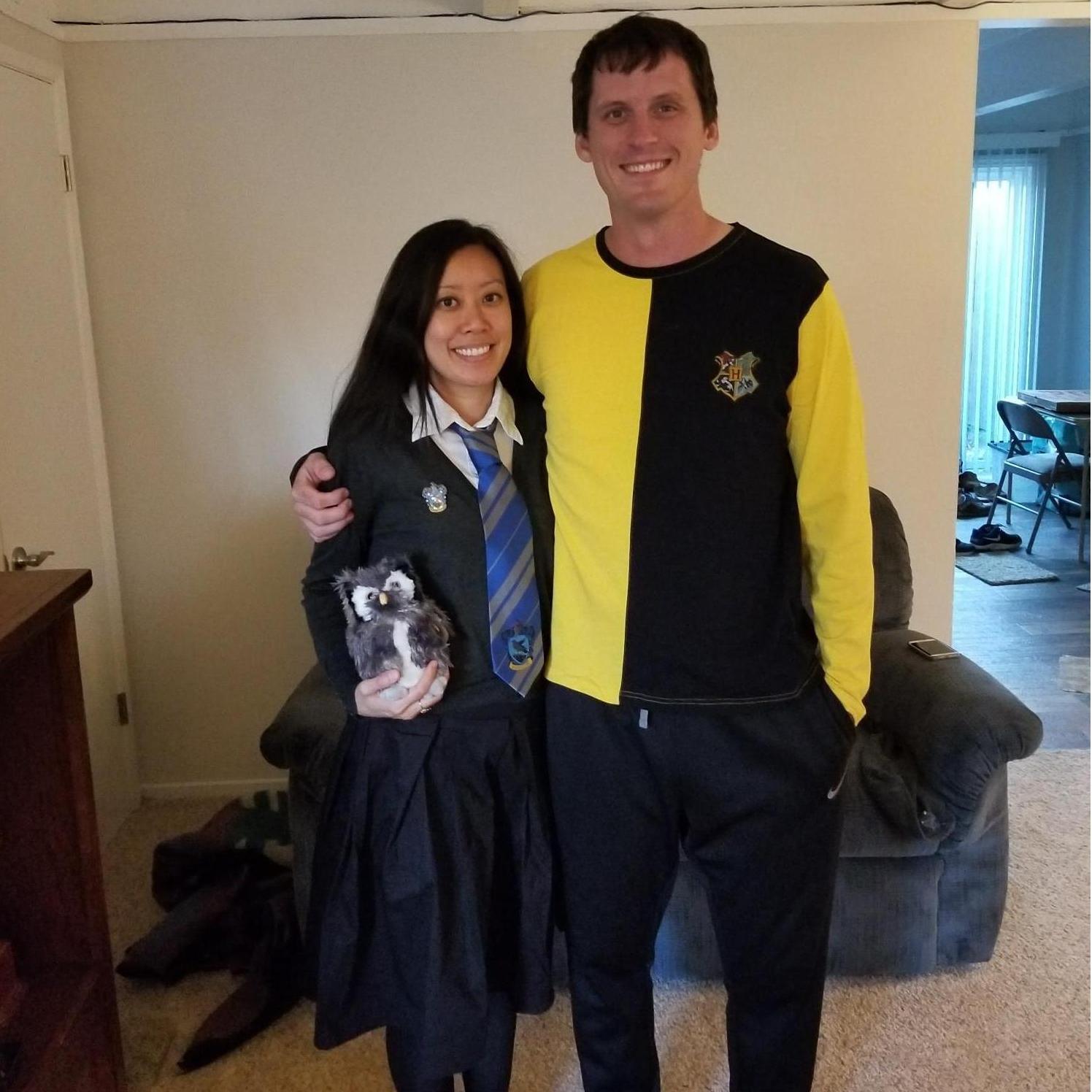 Our first Halloween together, as Cho Chang and Cedric Diggory
