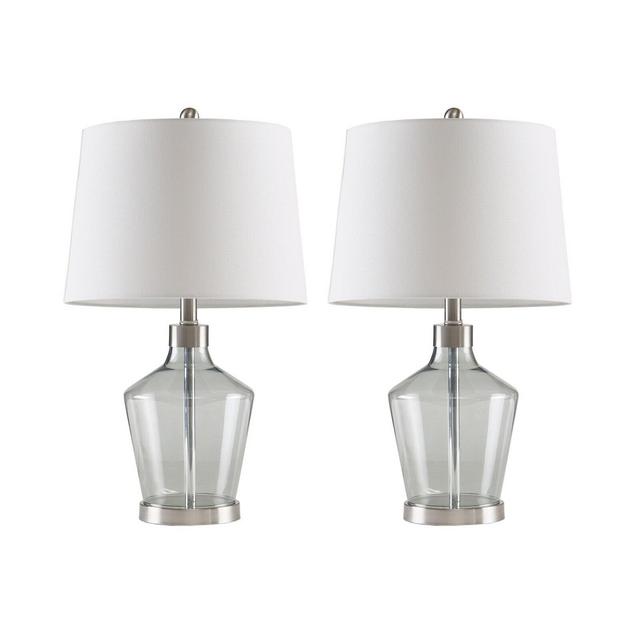 Matheus 24.75" Gray Table Lamp Set