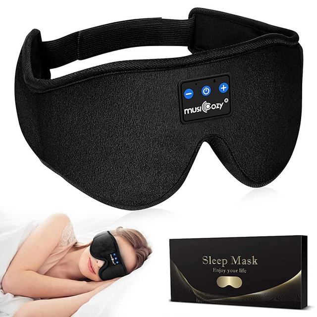 MUSICOZY Sleep Headphones Bluetooth Headband Sleeping Headphones Sleep Mask, Noise Cancelling Headphones Sleep Earbuds Office Travel for Men Women Cool Tech Gadgets Unique Gifts Boys Girls