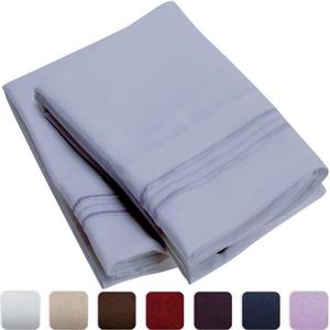 Mellanni Luxury Pillowcase Set - HIGHEST QUALITY Brushed Microfiber 1800 Bedding - Wrinkle, Fade, Stain Resistant - Hypoallergenic (Set of 2 Standard Size, Blue Hydrangea)