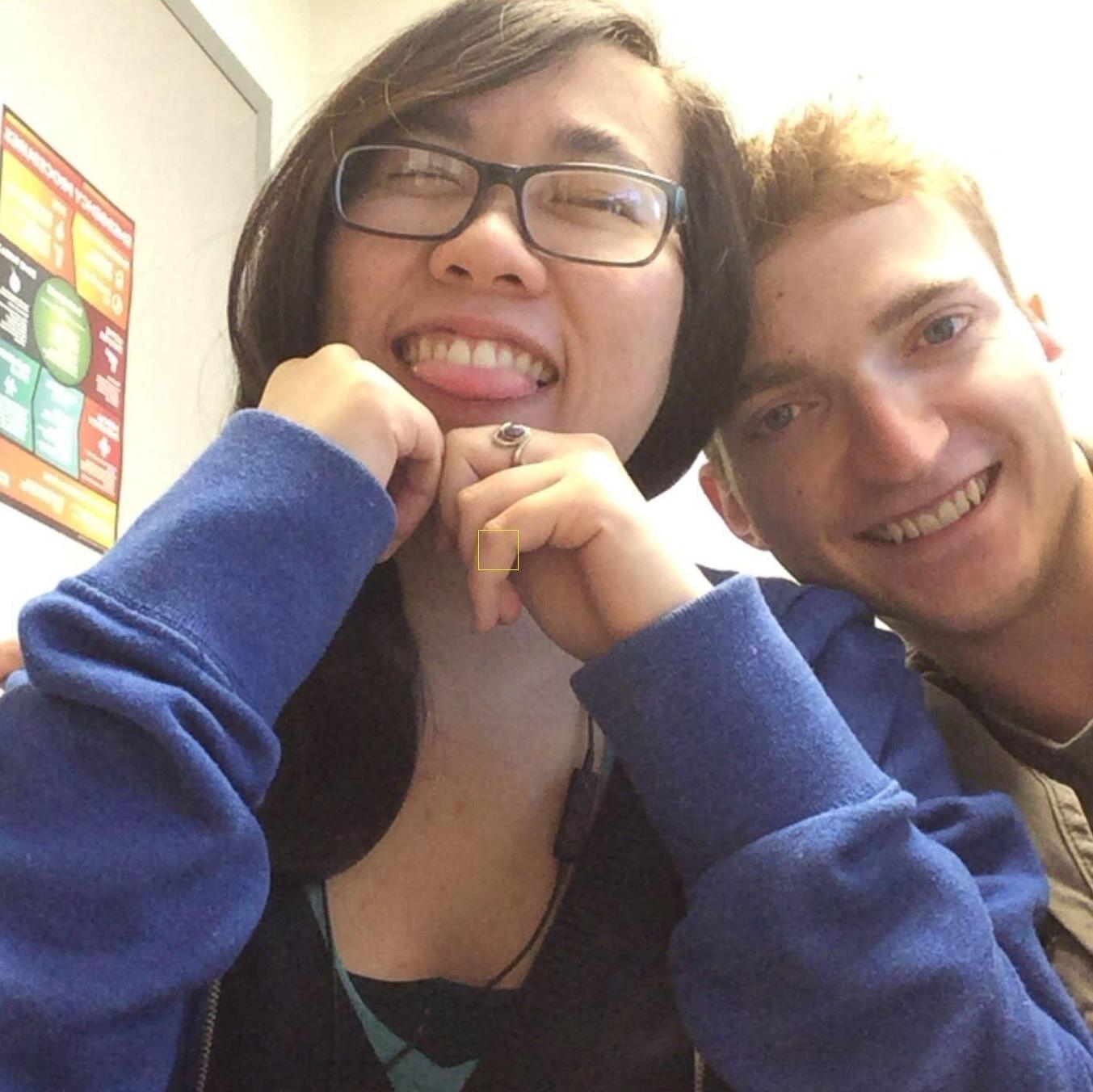 February 2017: one of the first photos of us after we started dating