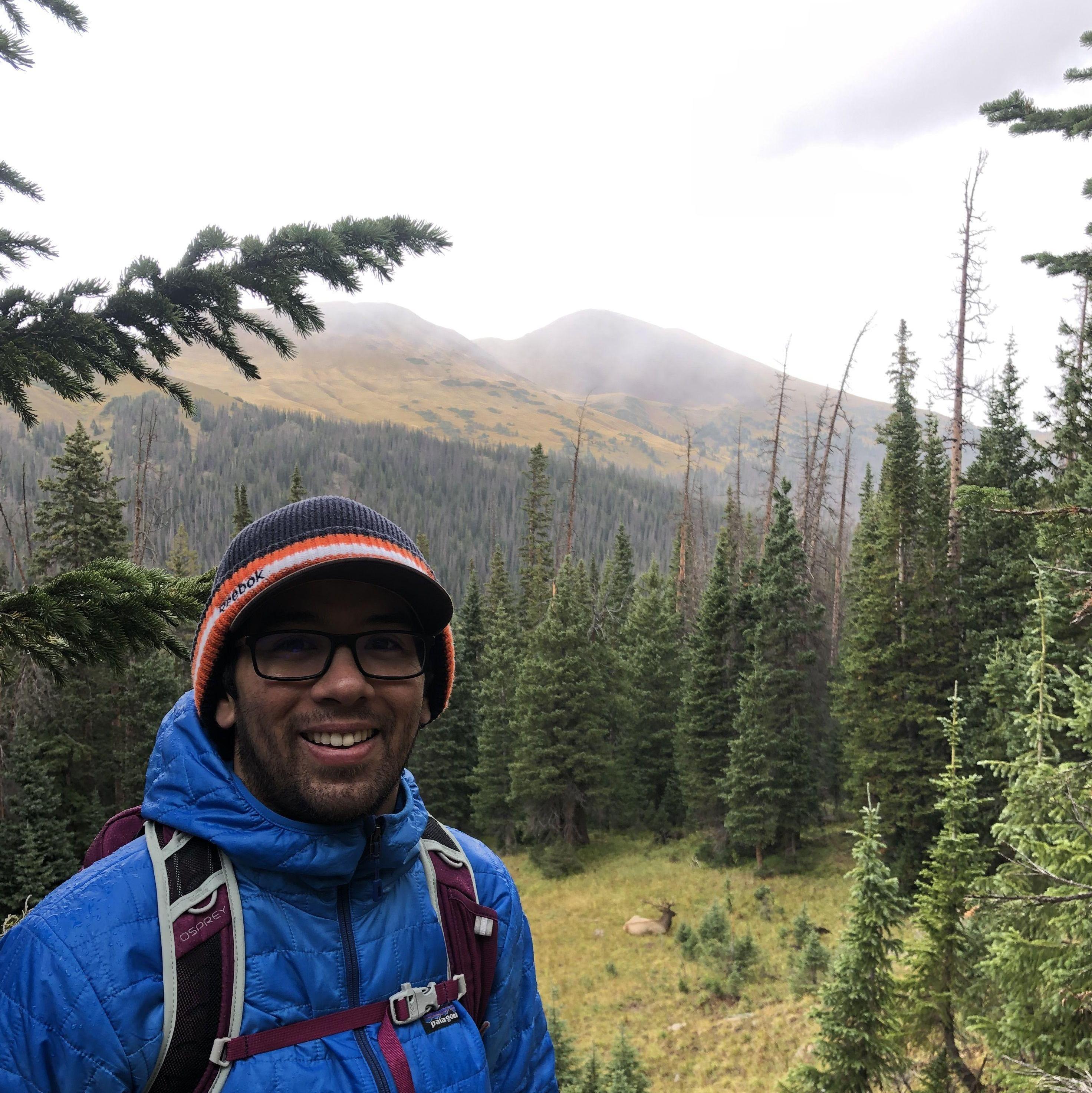 Our 1st camping weekend in Colorado. Can you spot the elk?!
