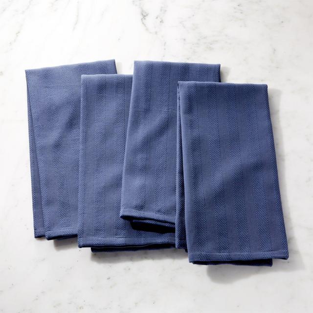 Aster Solid Indigo Dish Towels, Set of 4