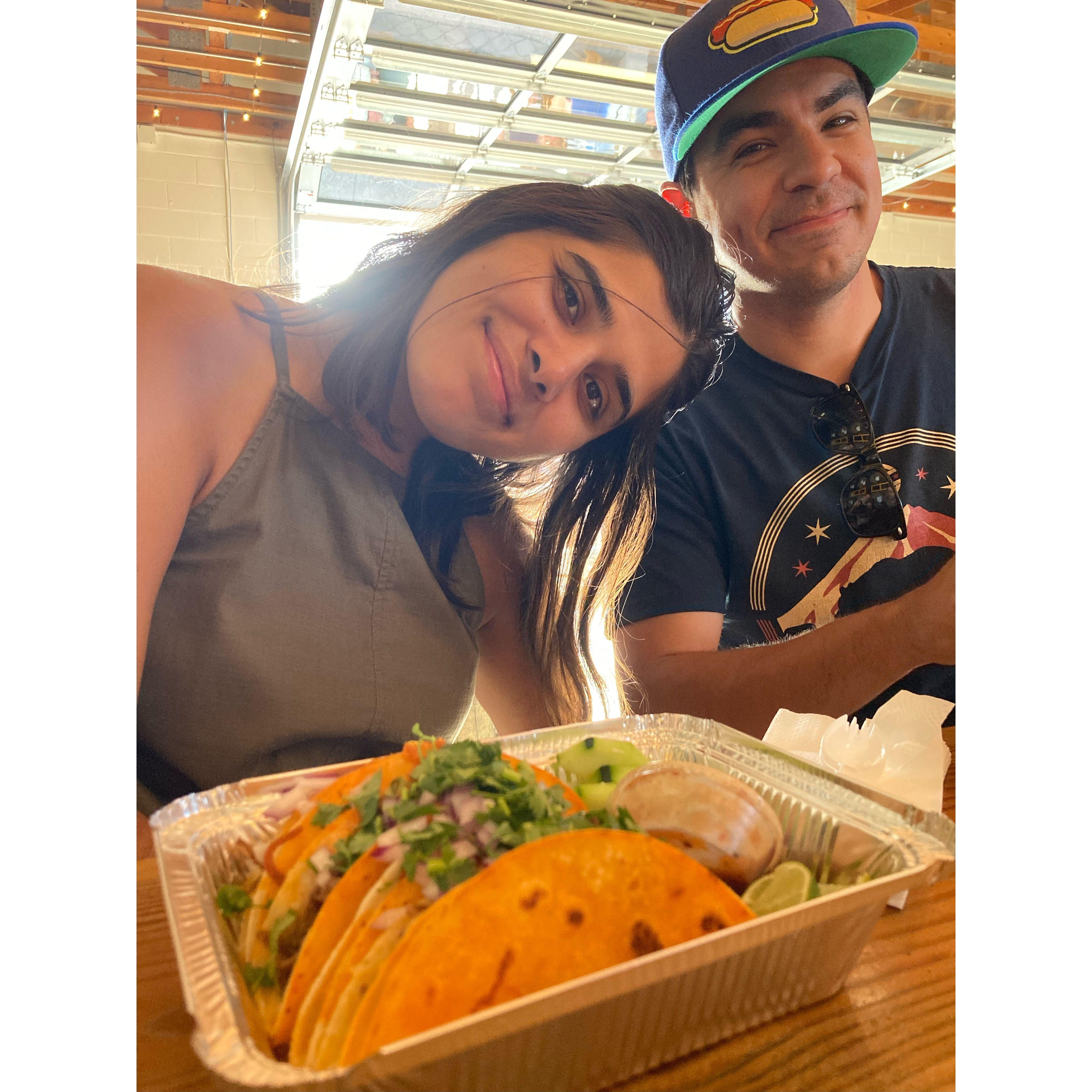 Eating Birria tacos in Seattle, WA