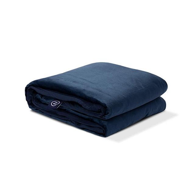 Z by Gravity Weighted Blanket with Dual-Sided Temperature Controlling Removable Cover - Navy 15lbs/Single 48'' x 72''