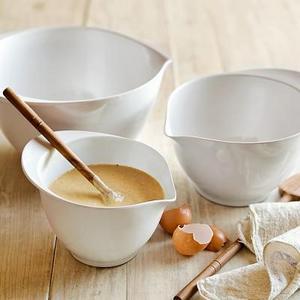 Melamine Mixing Bowls with Spout, Set of 3 in Navy