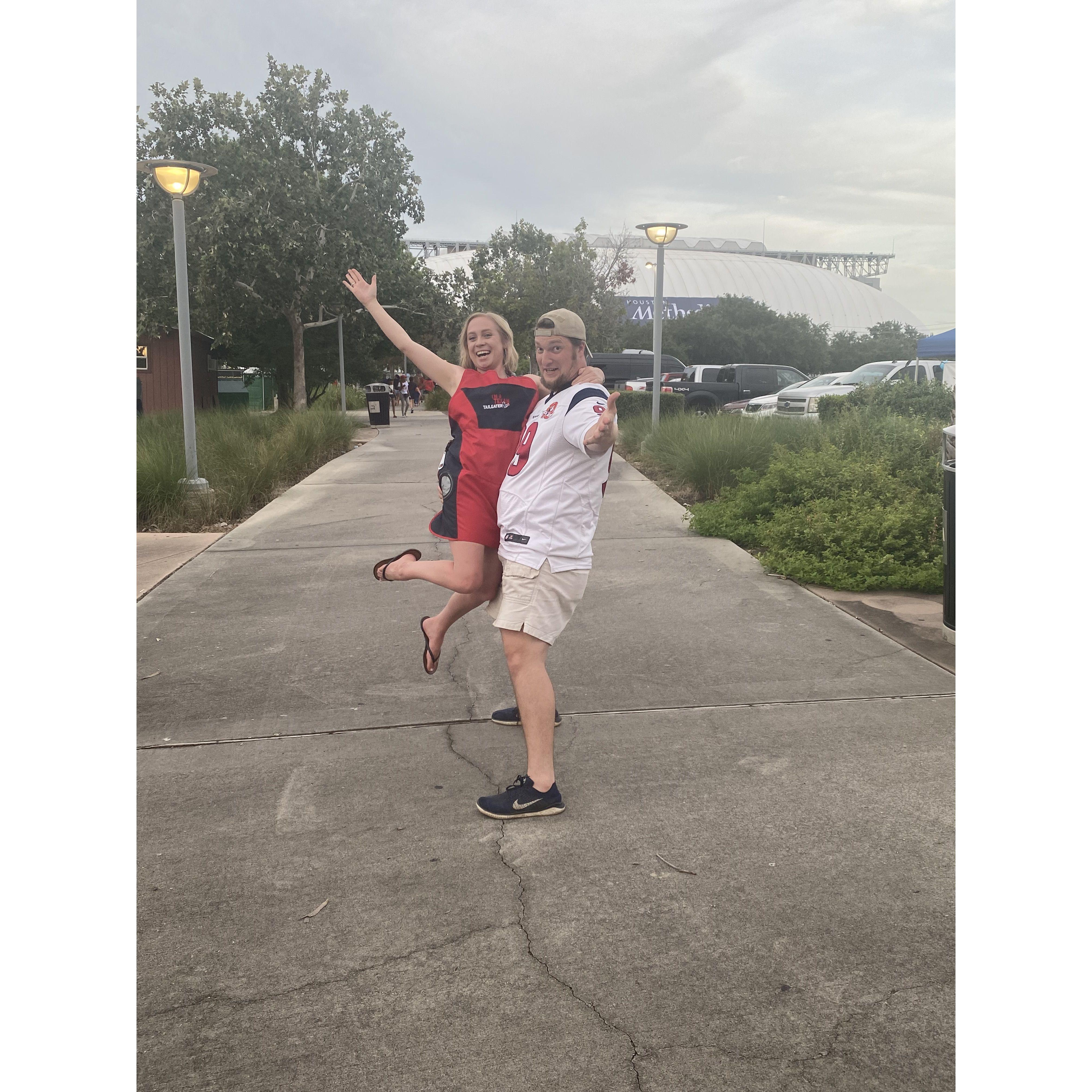 Cheering on the Texans - Tailgating