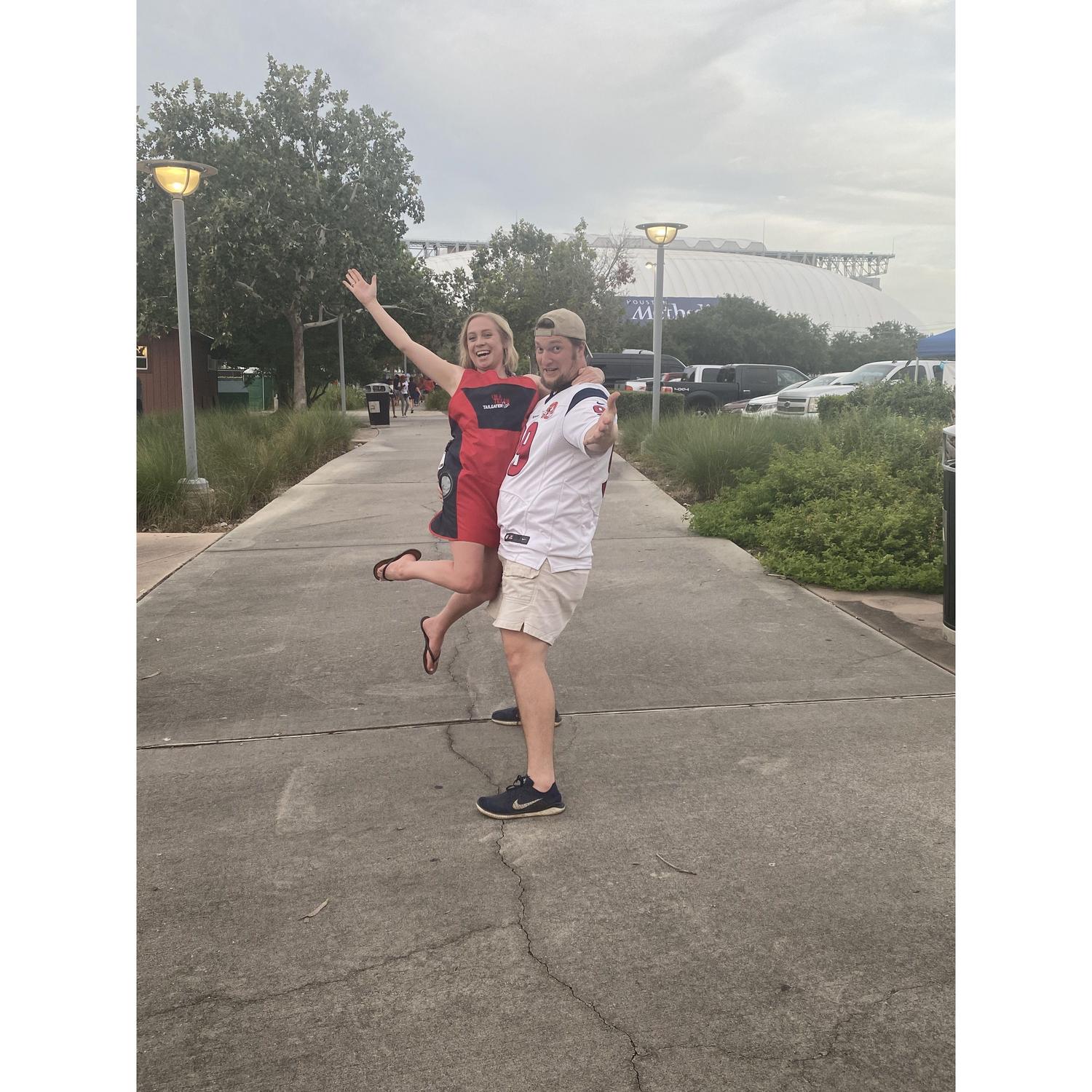 Cheering on the Texans - Tailgating