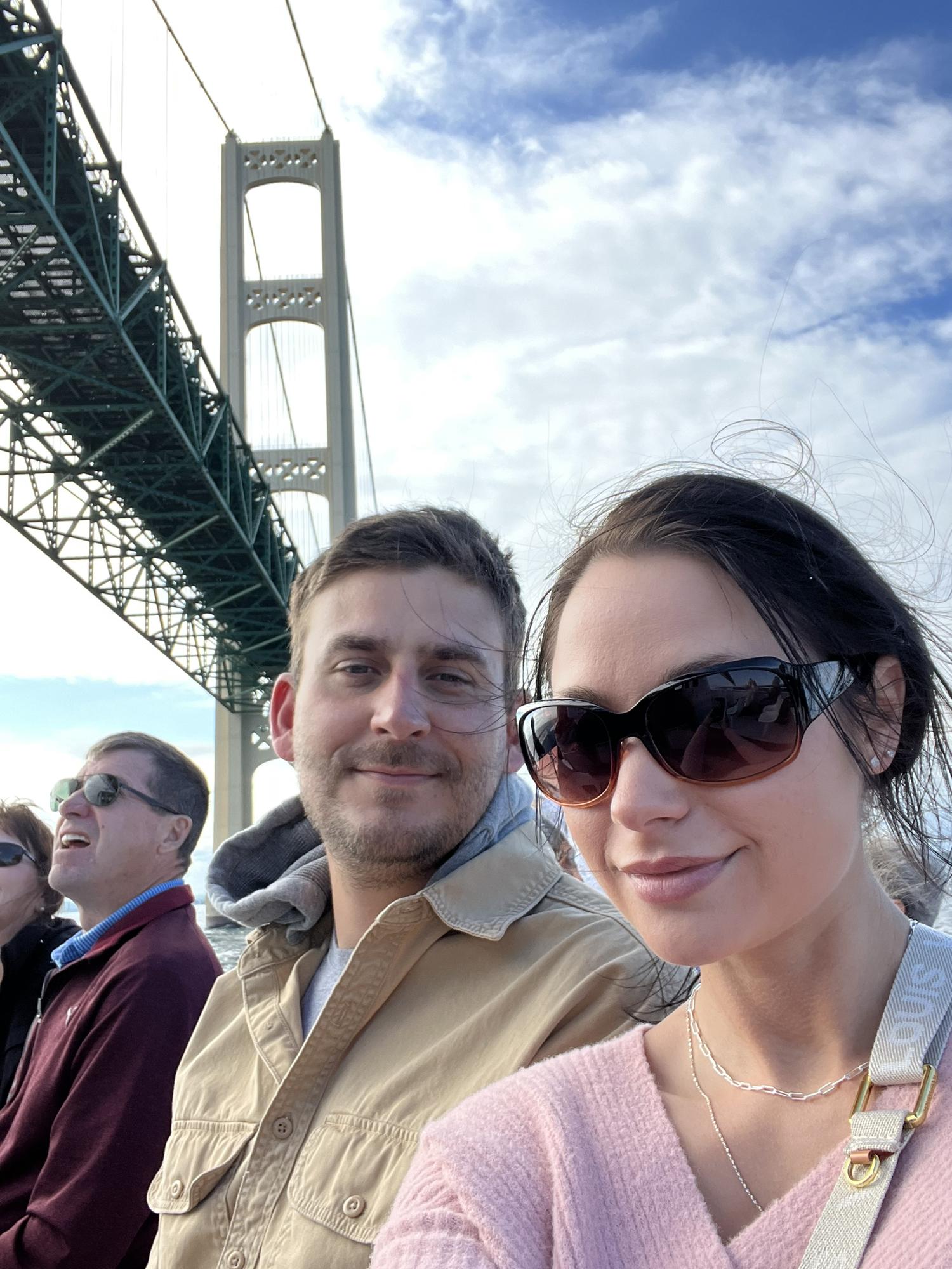 Took a special ferry ride underneath the Mackinac Bridge.