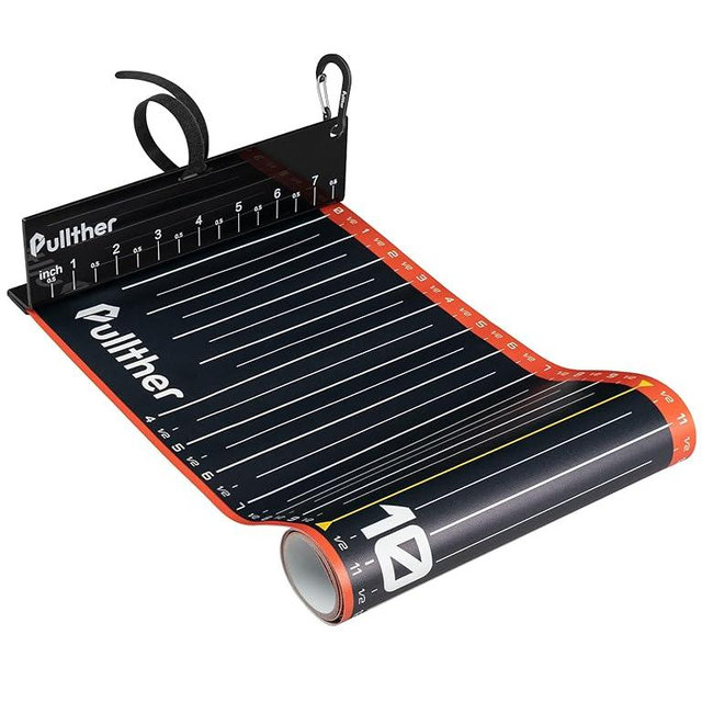 Pullther Fishing 53in Fish Ruler,Fish Measuring Tape,Fishing Ruler with Bump Board,Waterproof Fishing Measurement Tool,Saltwater Fishing Ruler