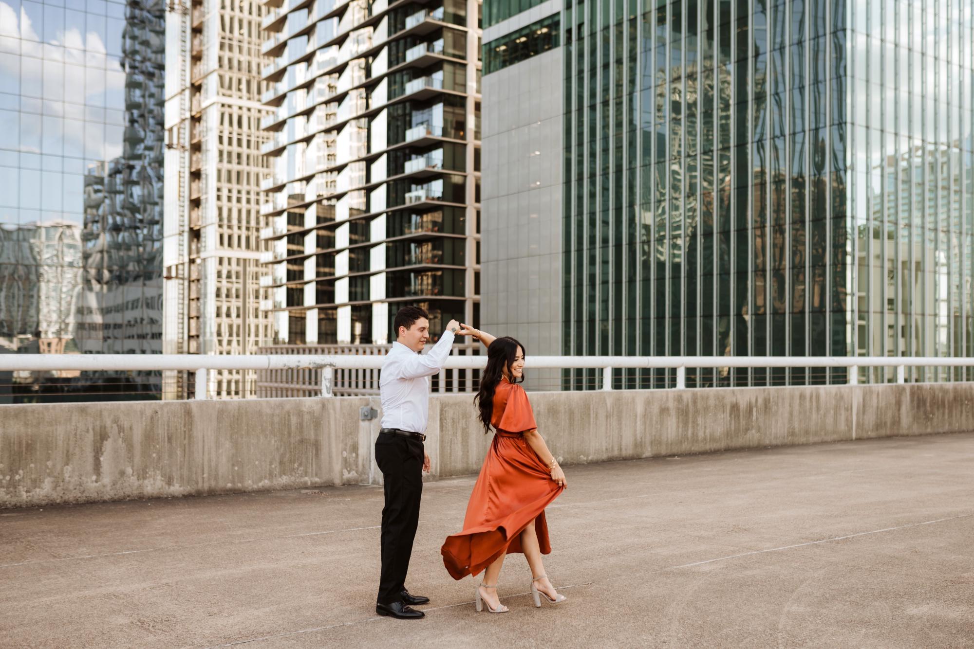 Engagement pictures with our amazing photographer in downtown Austin!
