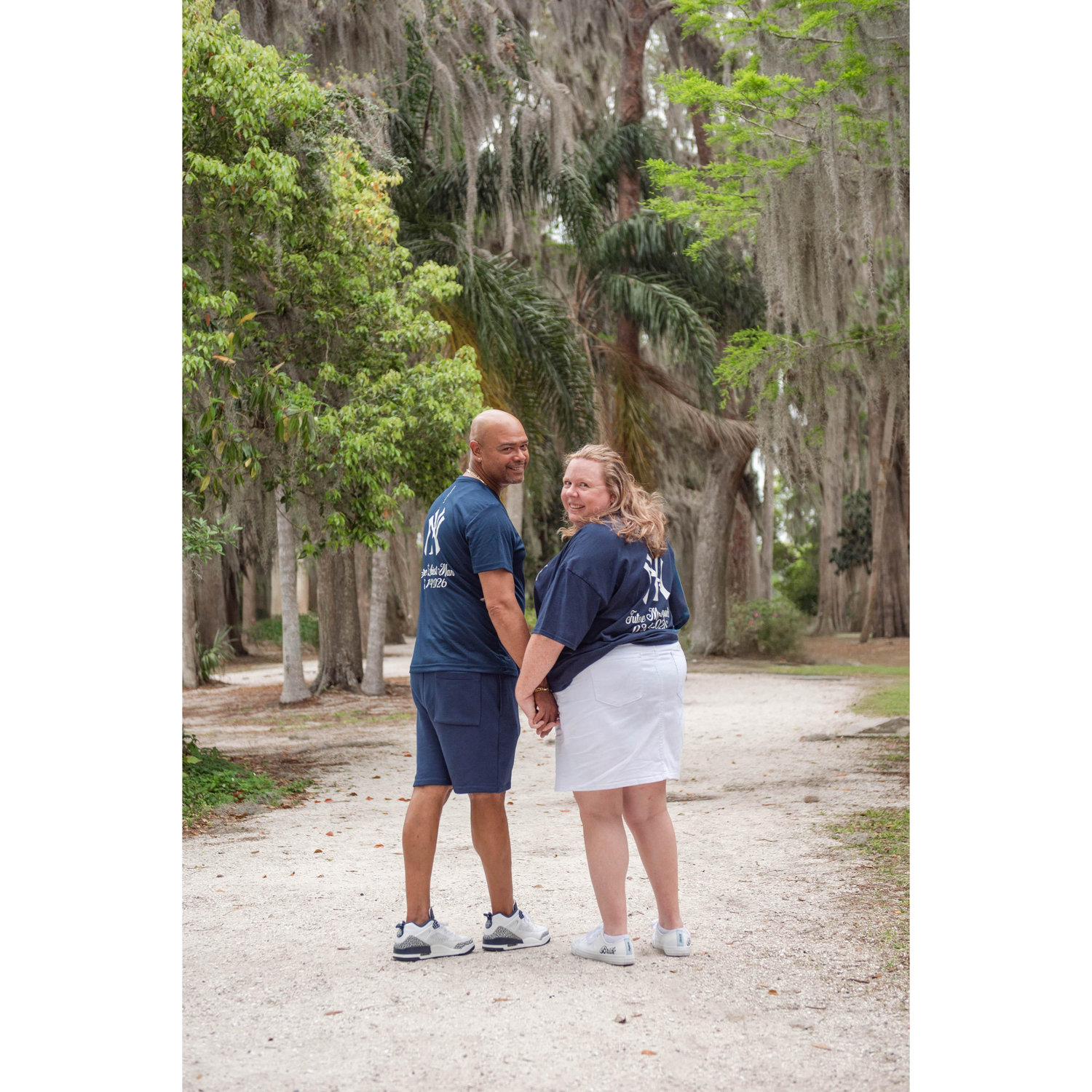 The bride and groom NY Yankees Azalea Park Winter Park Florida