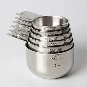 KitchenMade Measuring Cups Stainless Steel 6 Piece Stackable Set