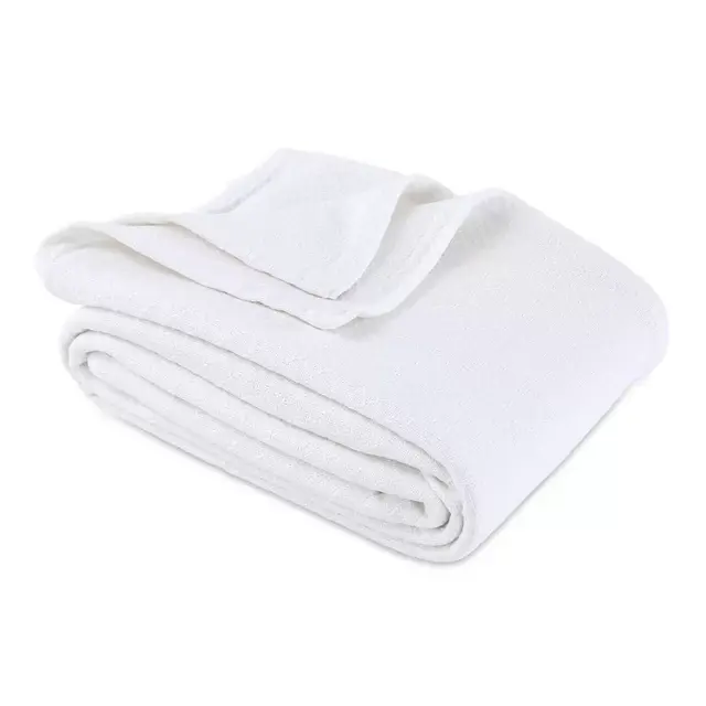 Bee & Willow™ Home Cotton Knit Twin Blanket in White