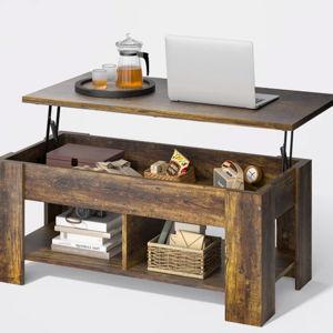 Sparta Lift Top Extendable Coffee Table With Storage - Vintage Brown
