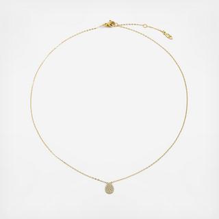 Pave Teardrop Pendant Necklace