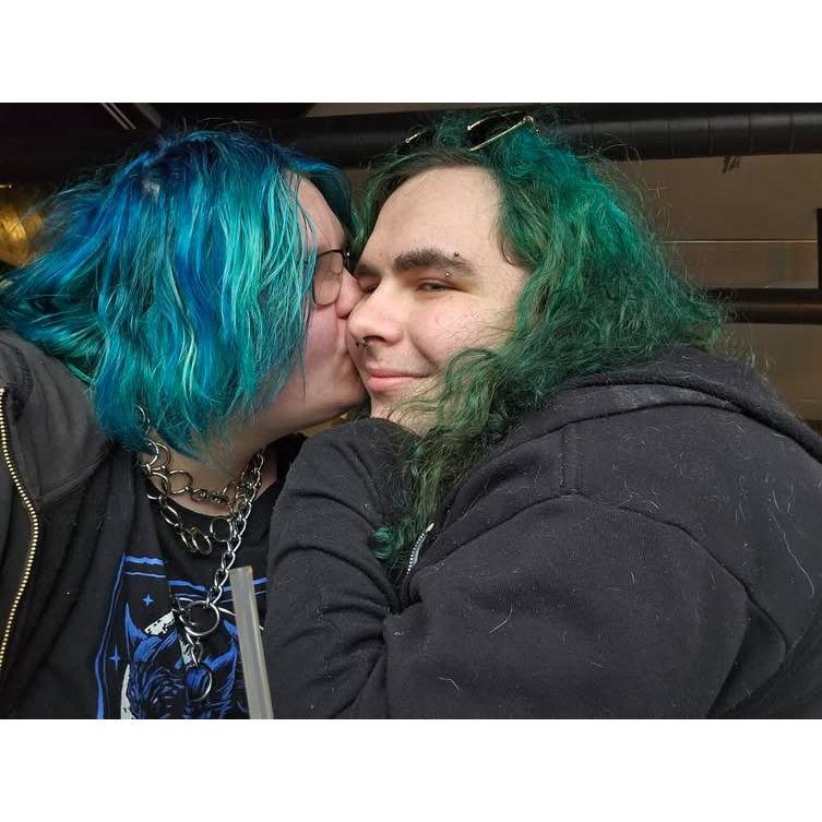 Us kissing again