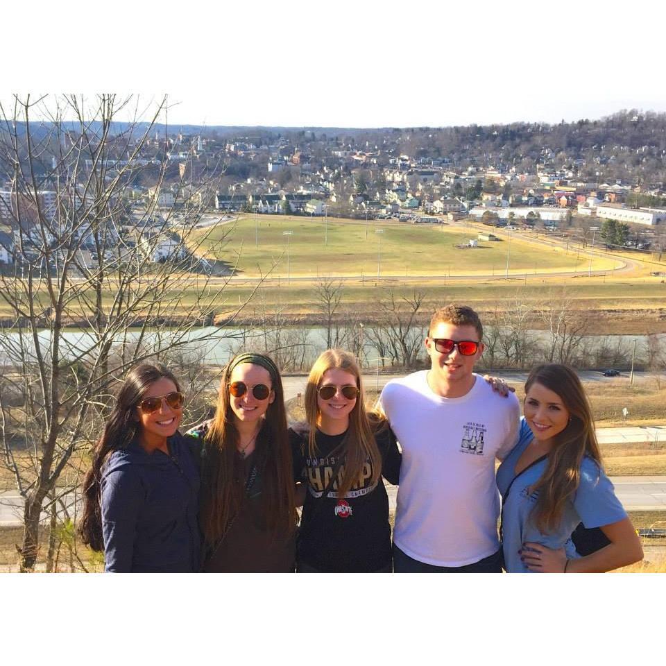 Hiking during sibs weekend at OU!
