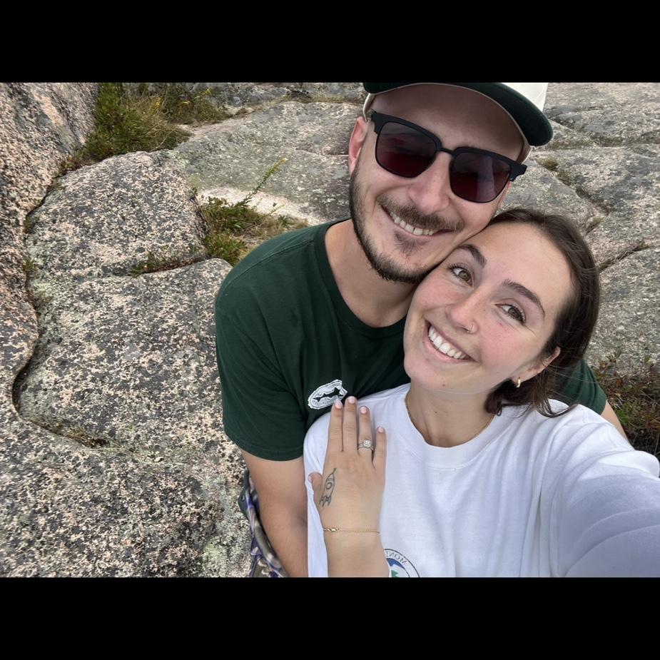 Right after Connor proposed in one of our favorite places - Acadia National Park!