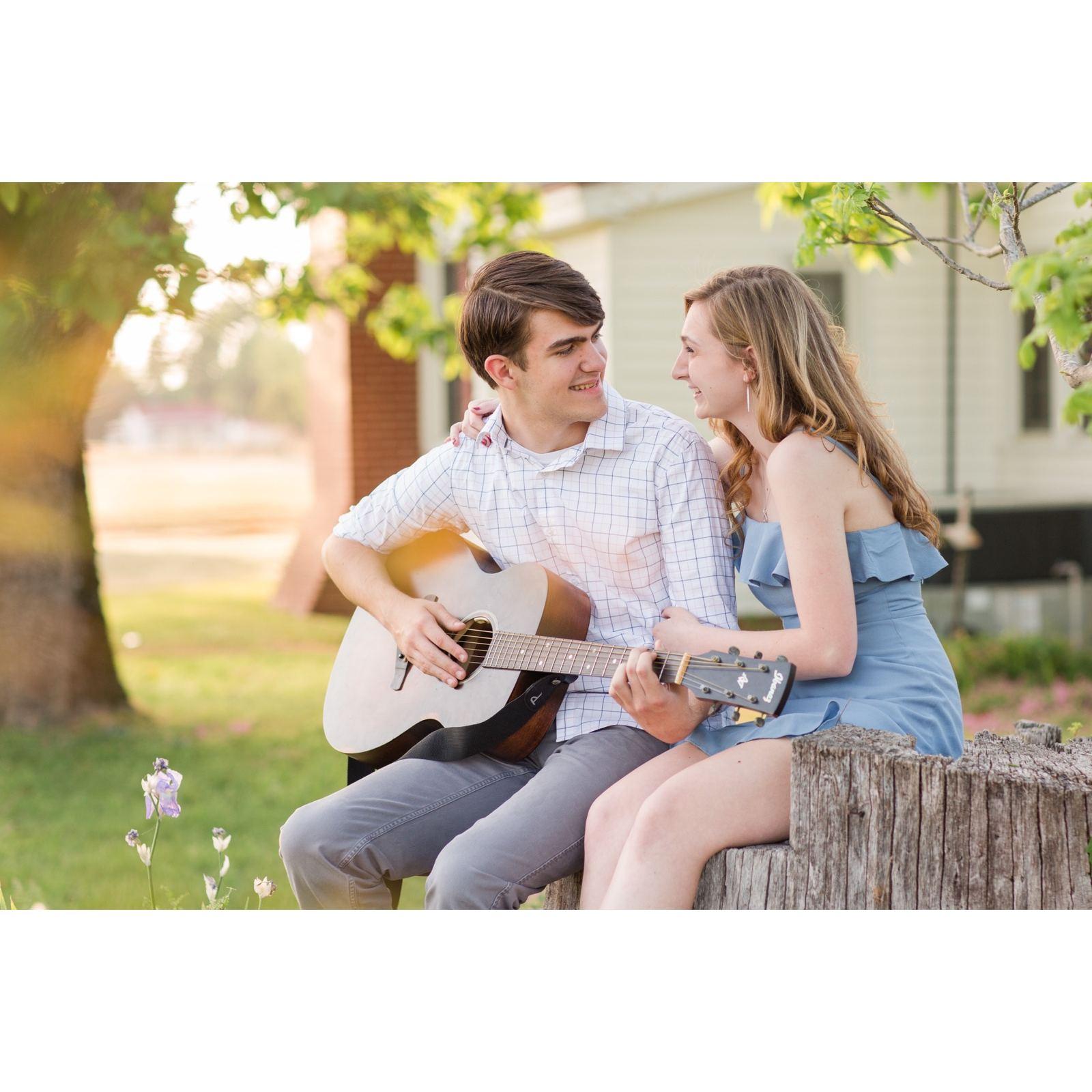 We took this picture at Drew's graduation photos.