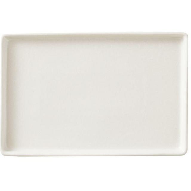 Mason Stoneware Rectangular Appetizer Plates, Large, Set of 2 - Ivory