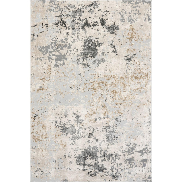 Nuloom Chastin Abstract 4x6 Indoor Area Rug for Living Room Bedroom Dining Room Kitchen, Beige/Grey