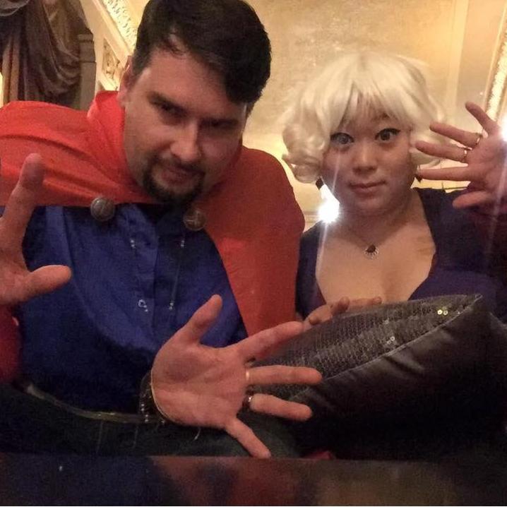Getting strange at the Big Fish company party.