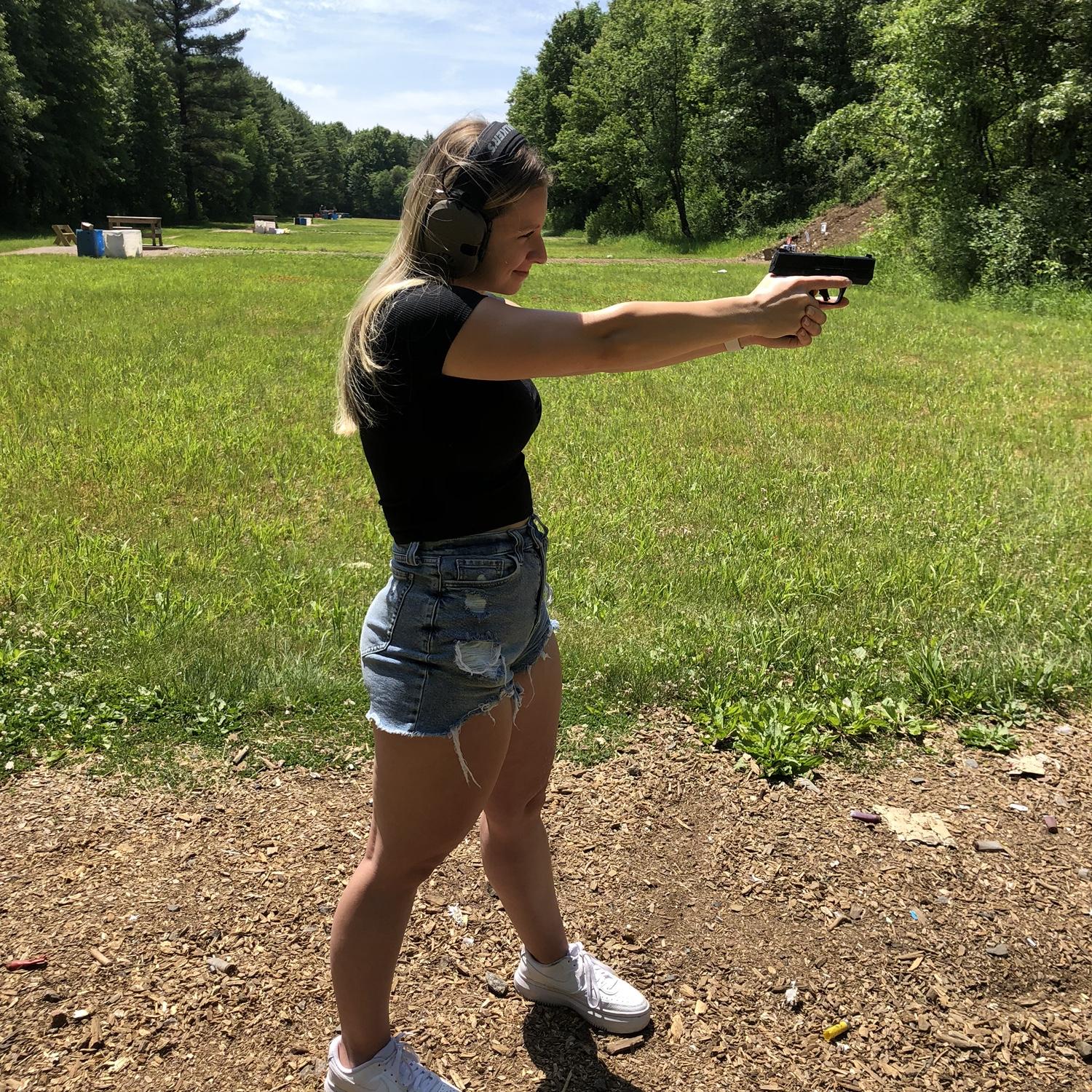 Sarah’s first time at the gun range with Ben! 6.9.2023