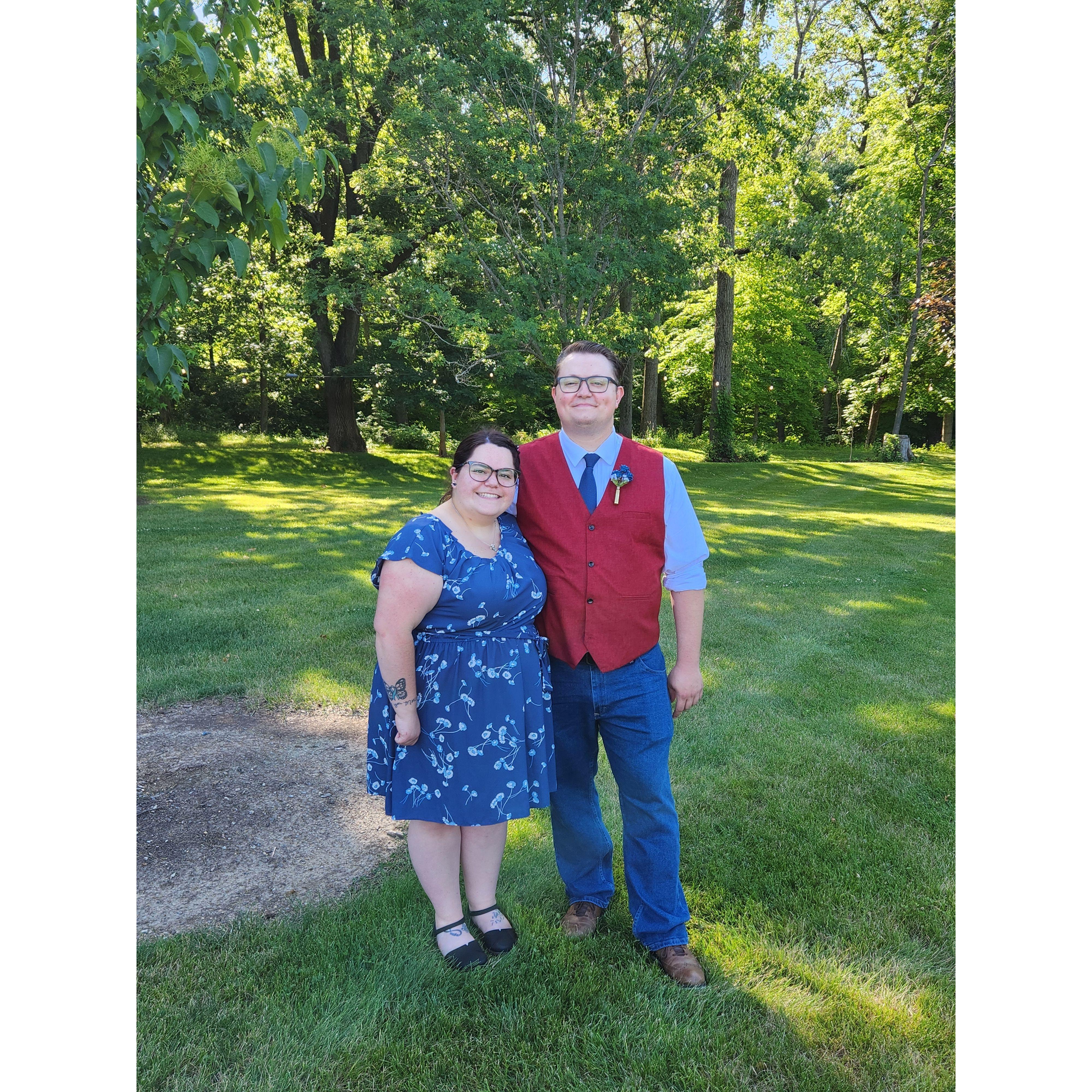 We dress up well, a friends wedding