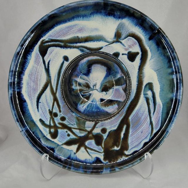 Liscom Hill Pottery - Black and Blue Chip and Dip