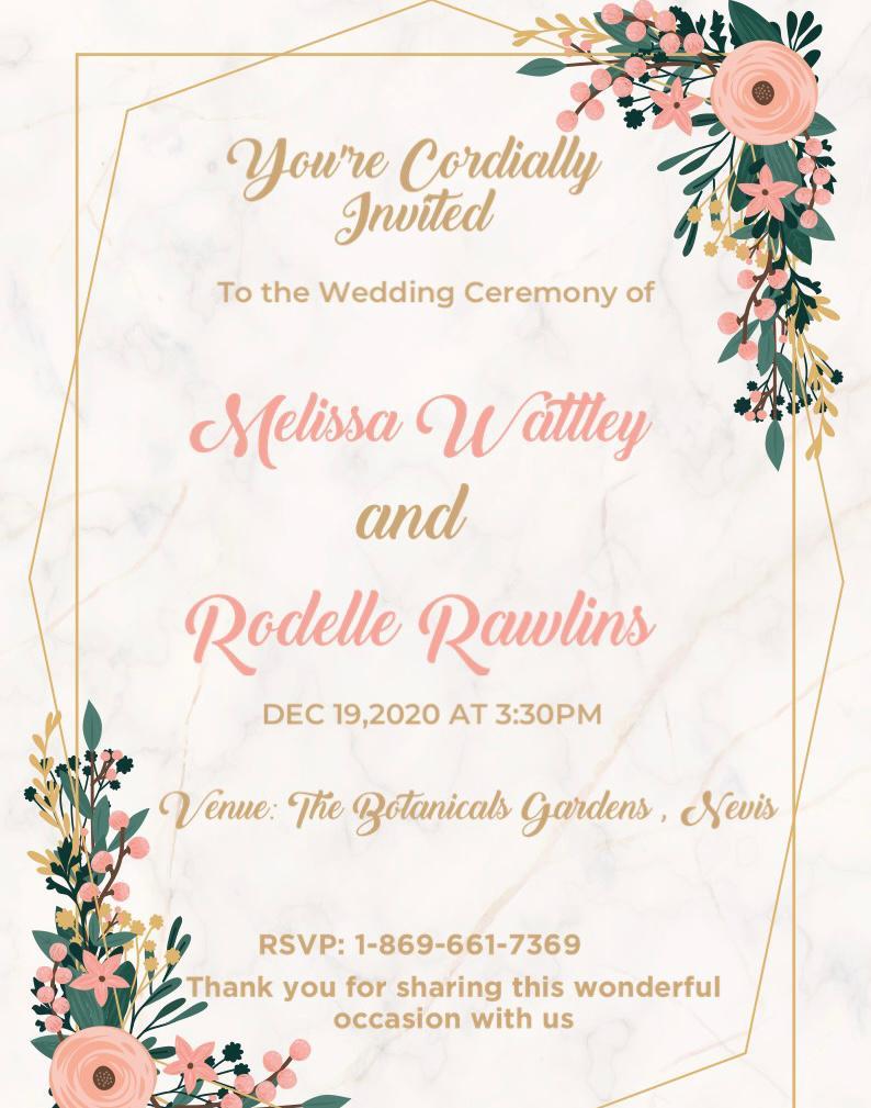 The Wedding Website of Melissa Wattley and Rodelle Rawlins