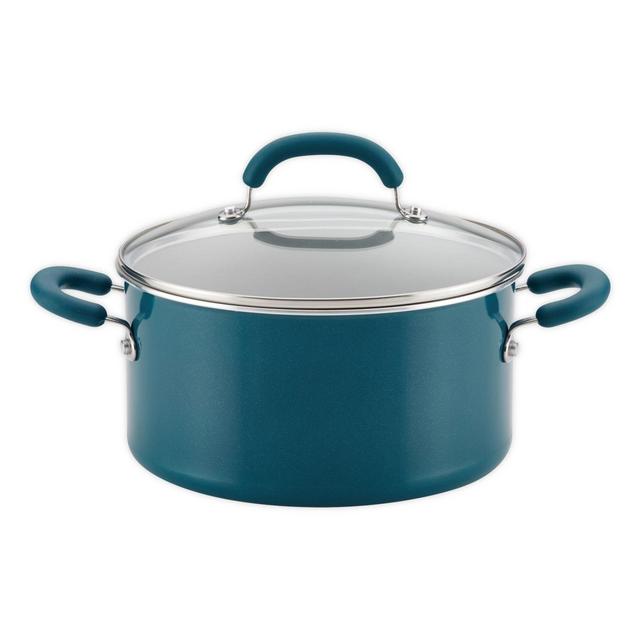 Rachael Ray™ Create Delicious Nonstick 6 qt. Aluminum Covered Stock Pot in Teal