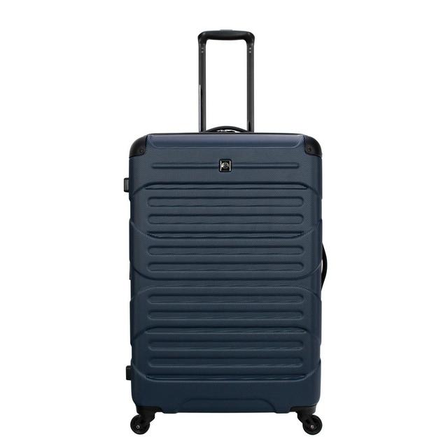 Skyline 28" Hardside Spinner Checked Suitcase - Navy