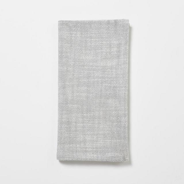 Organic Cotton Casual Napkins, Set of 4 - Gray Chambray