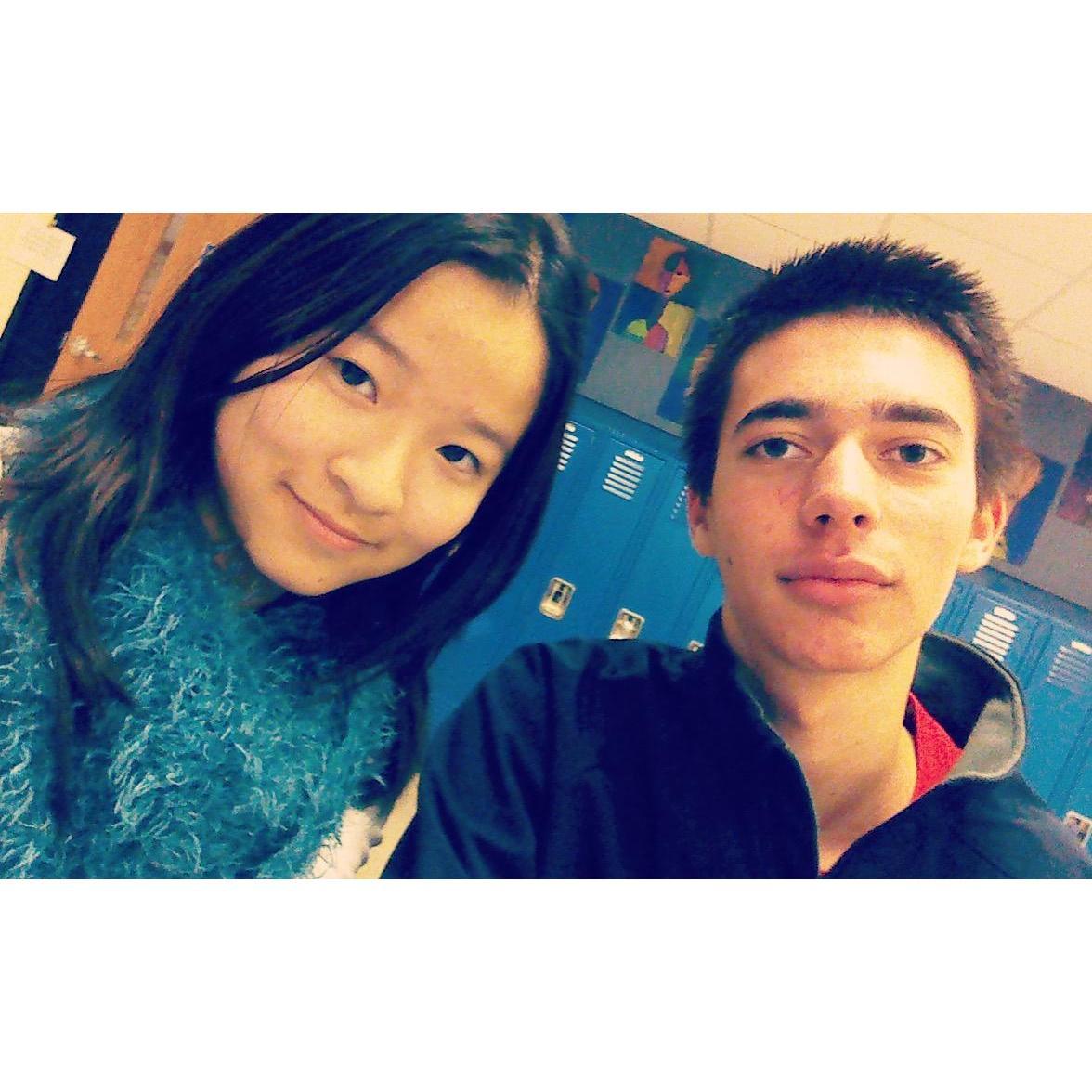 11/13/14 - One of our earliest pictures together. Taken in the lobby of Ladue Middle School