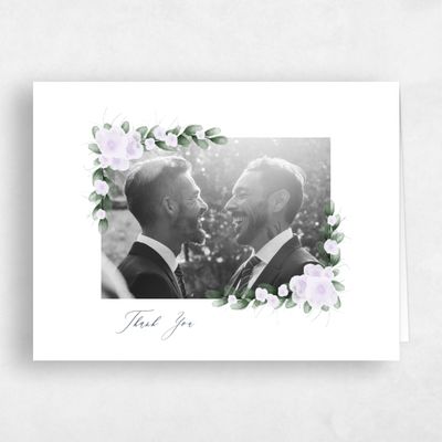 White Wedding Thank You - Aldeney Photo