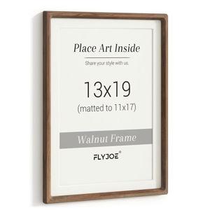 13x19 Picture Frame, USA-Sourced Natural Walnut Wood