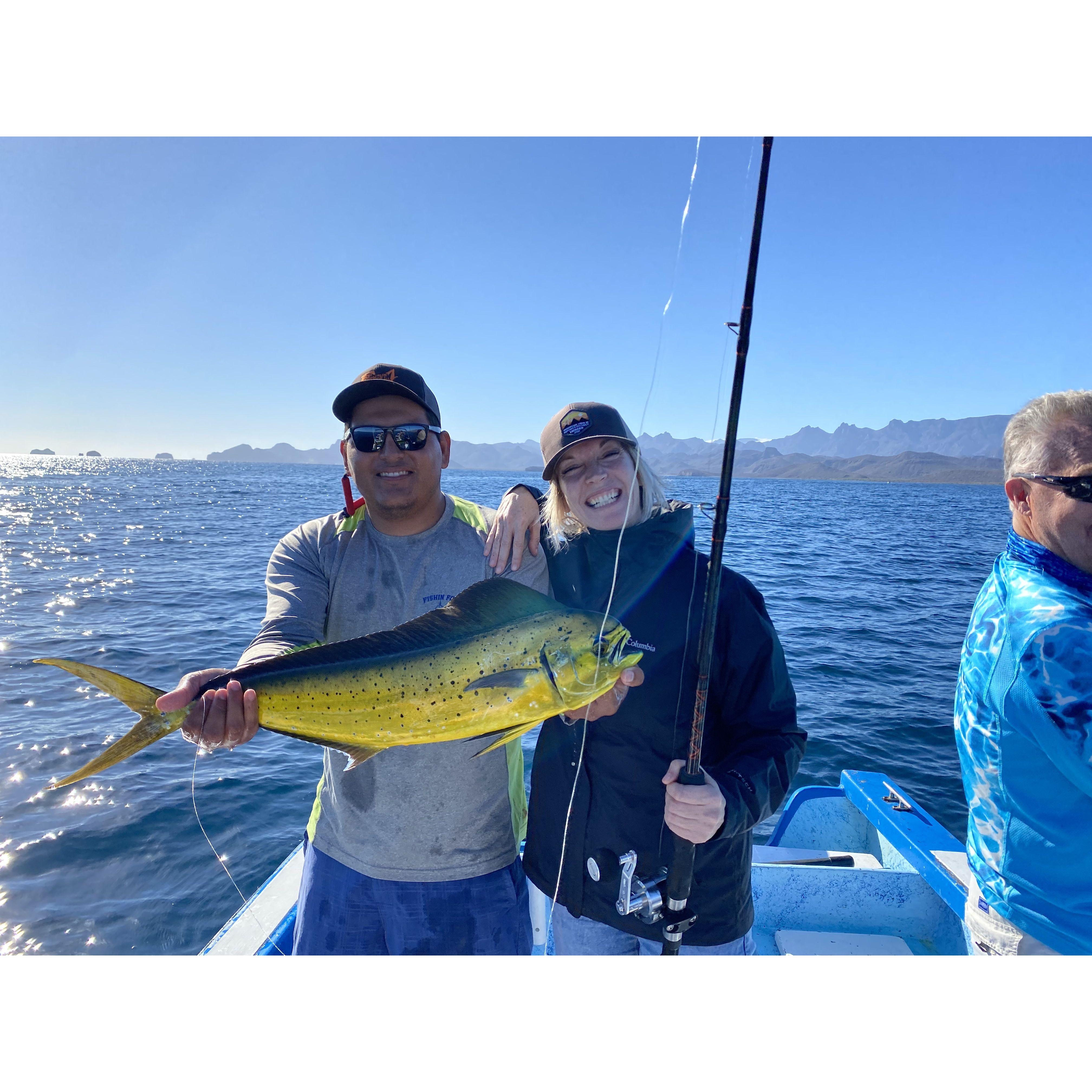 I also catch fish! This is a Dorado...also known as Mahi Mahi.