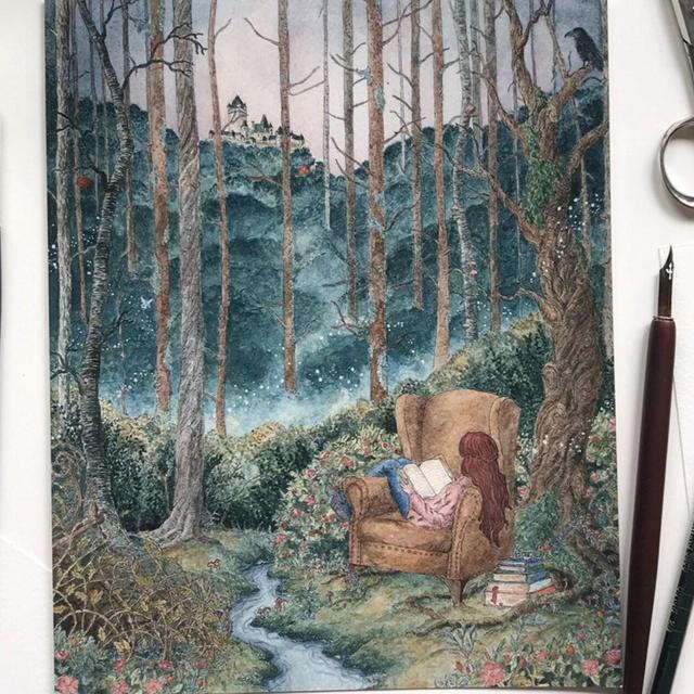 Reading Transports You - Giclée Print -...