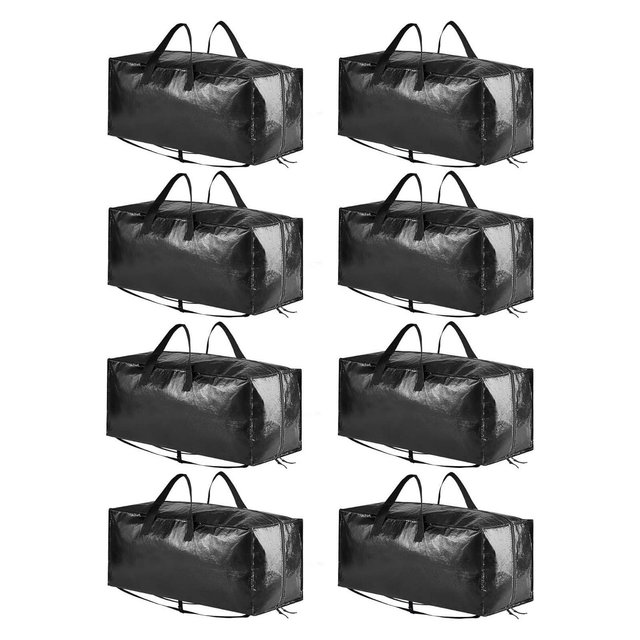 8pc Extra Large Heavy Duty Moving Bags – Durable Storage Totes with Backpack Straps, Strong Handles & Zippers – Ideal for Packing & Moving-SpaceAid®