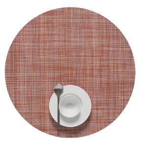 Mini Basketweave Round Placemats in Cinnamon