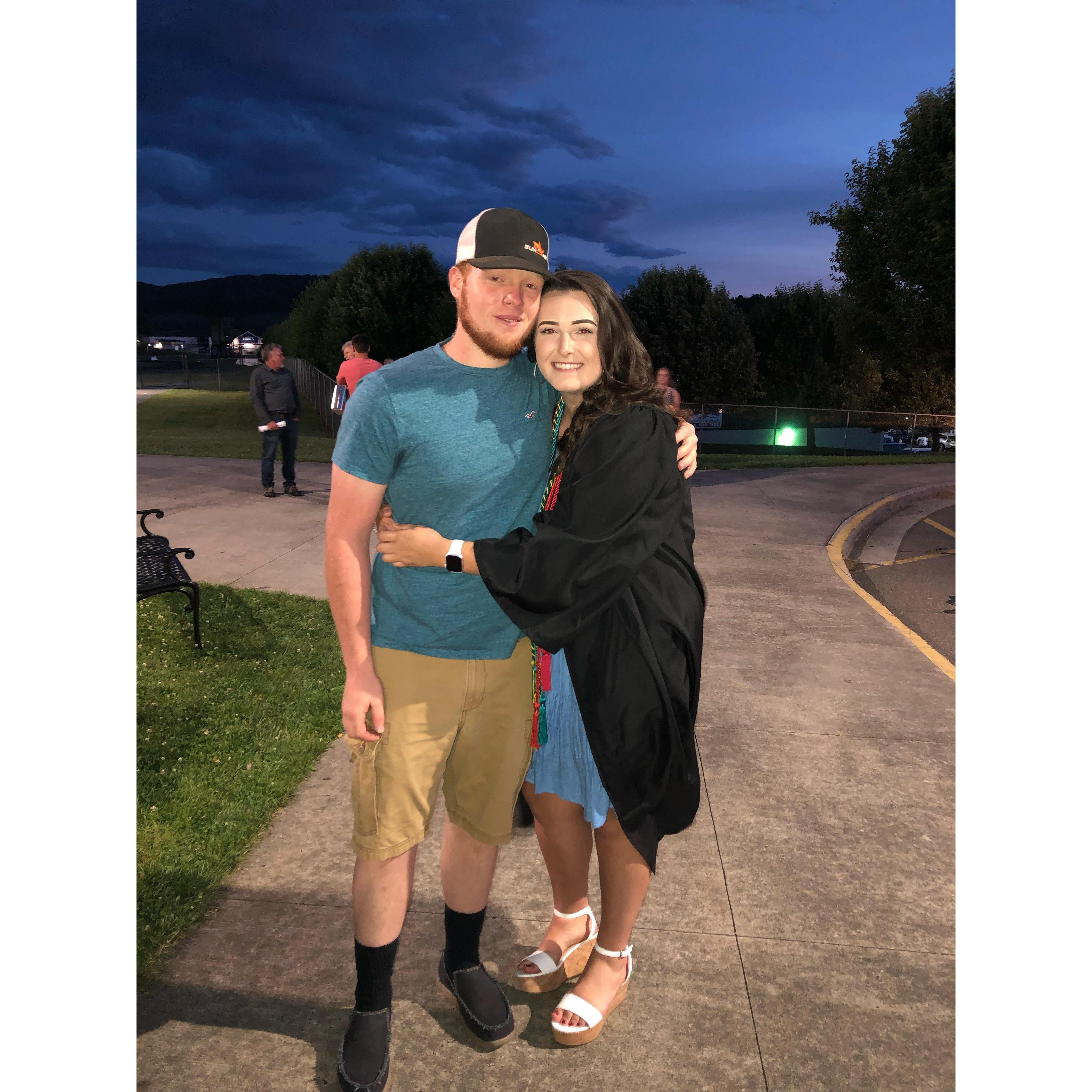 Savannah's high school graduation in 2019.
