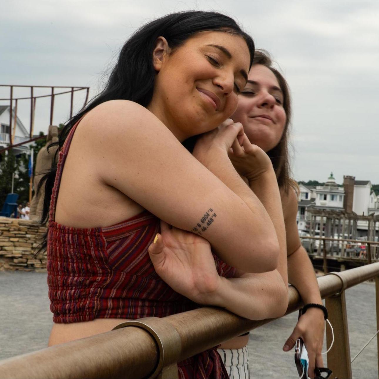 Marissa and Kenzie sharing the love before he popped the question.