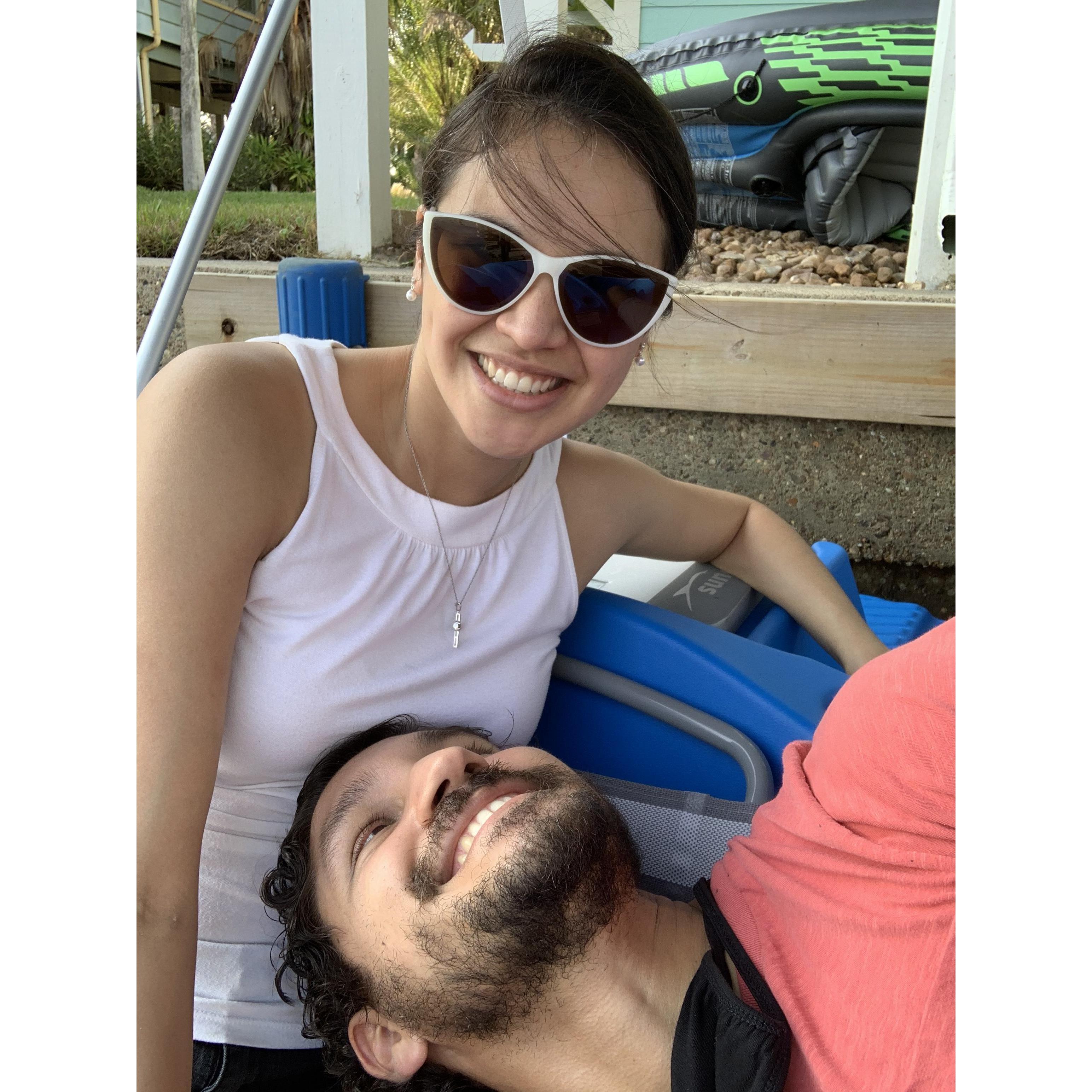Out at Galveston with the family Garcia...please look at the camera!