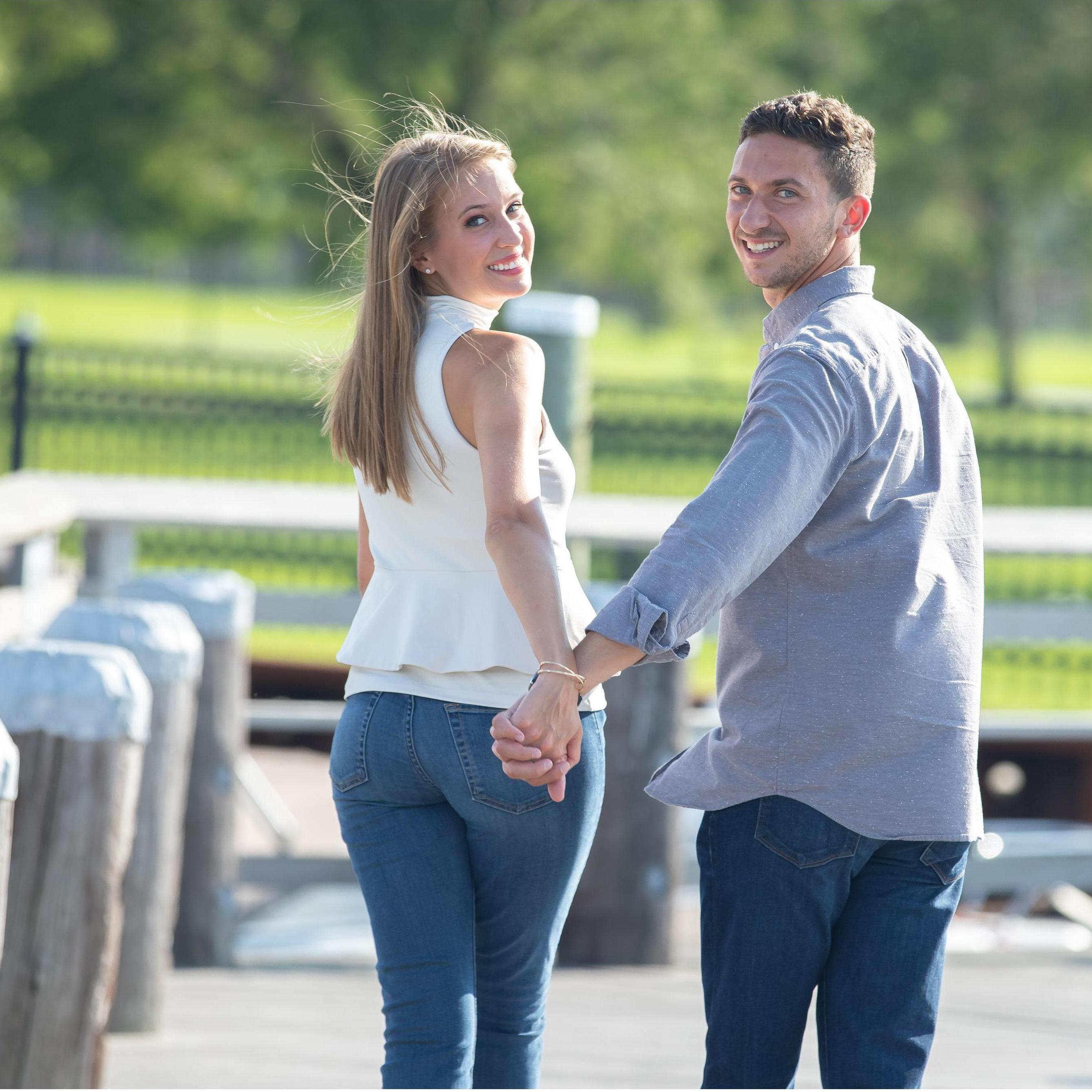 Engagement photos at Theodore Roosevelt Memorial Park - August 2020