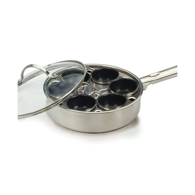 RSVP International Endurance Stainless Steel 6 Egg Poacher Set